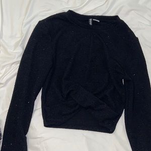 Black Sparkle crop top